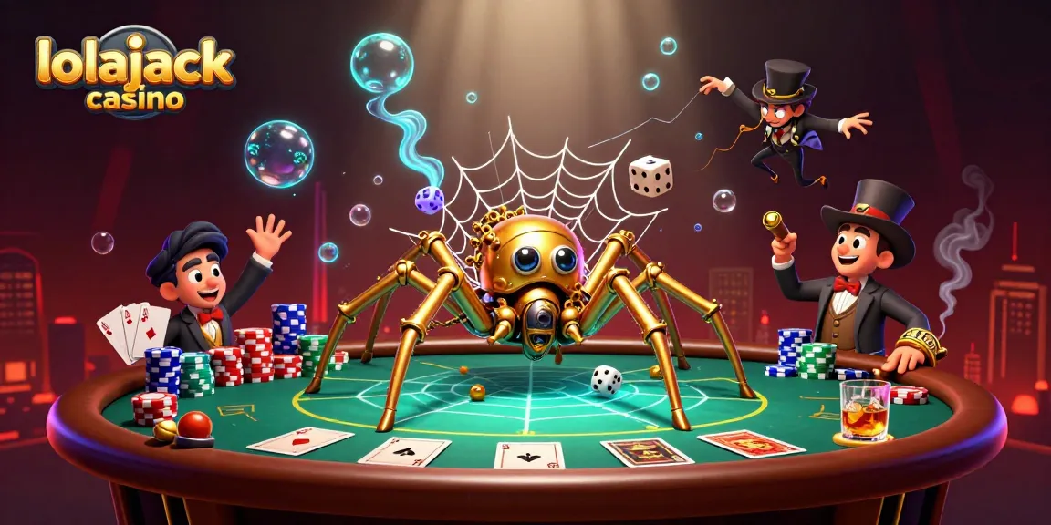 Experience thrilling gameplay at lolajack casino with vibrant poker elements and a unique steampunk theme.
